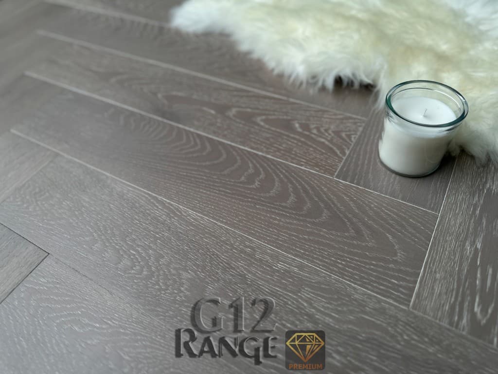 Kensington Whitewashed Oak herringbone flooring - gallery image 4