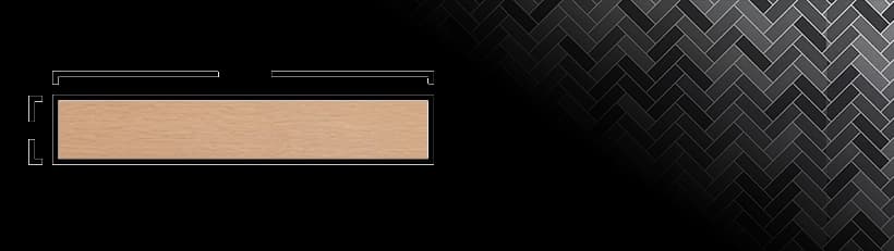 London Smoked Grey Engineered Oak Herringbone Flooring - Technical specifications chart