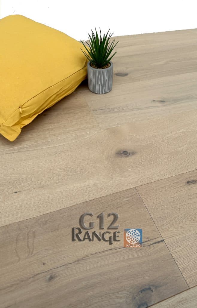 Raw oak plank flooring in a modern London living room