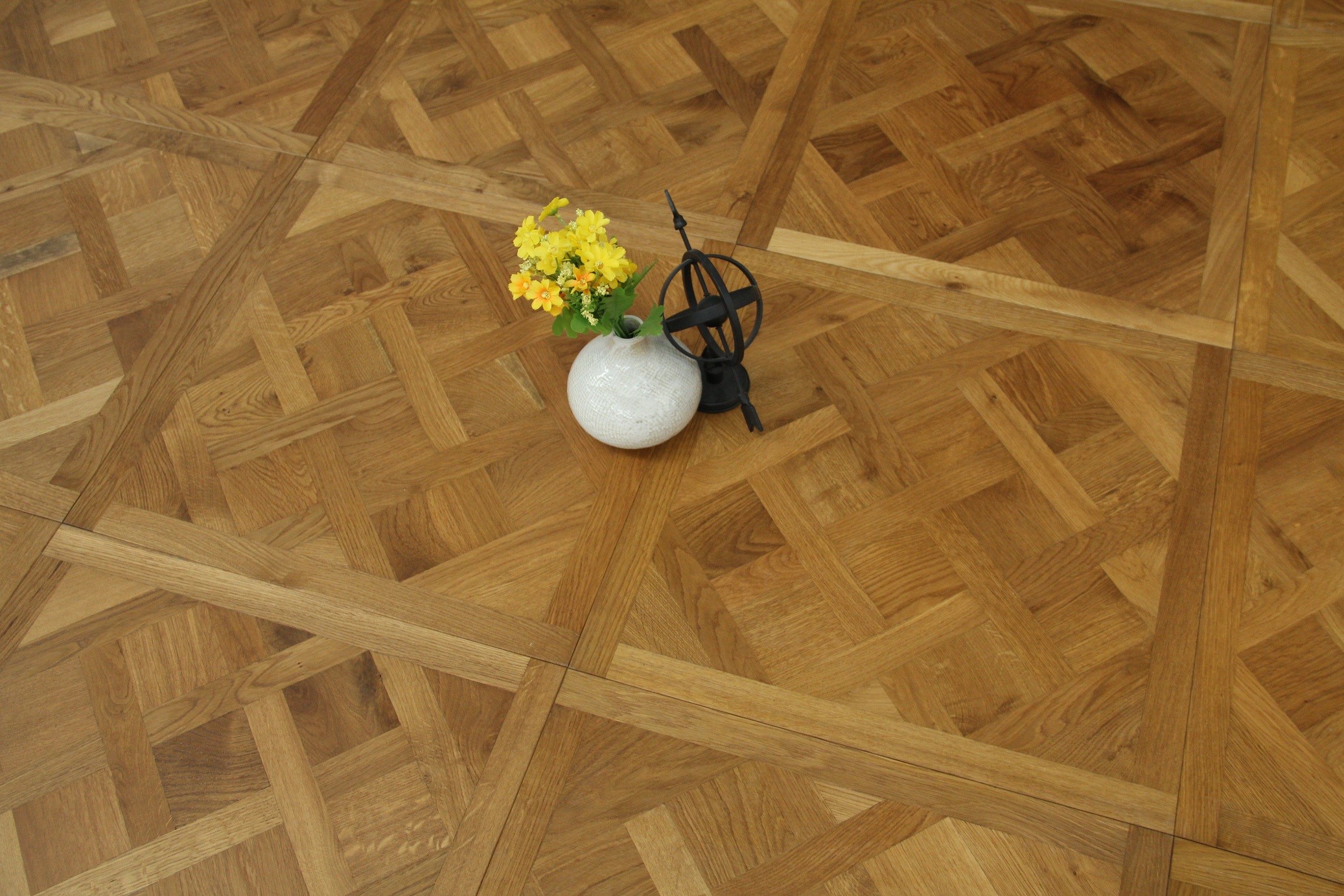 Oak Parquet Panel Flooring | 580x580x20/6mm | Smoked & Brushed & Natural Oiled